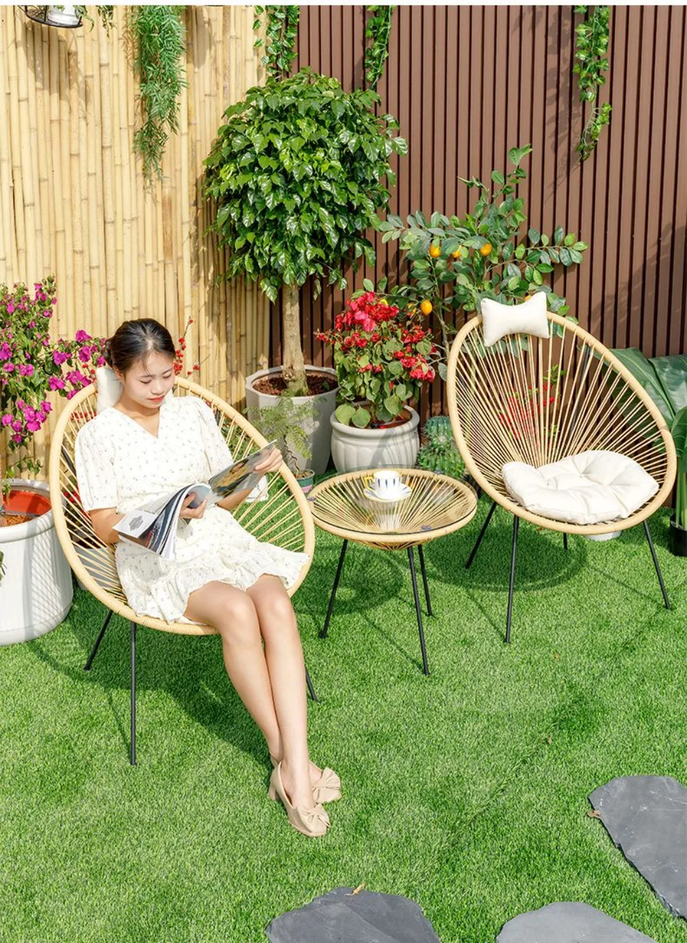كراسي طعام نورديك للمطبخ، كرسي - مراجعة Outdoor Furniture Metal Chairs وسعره