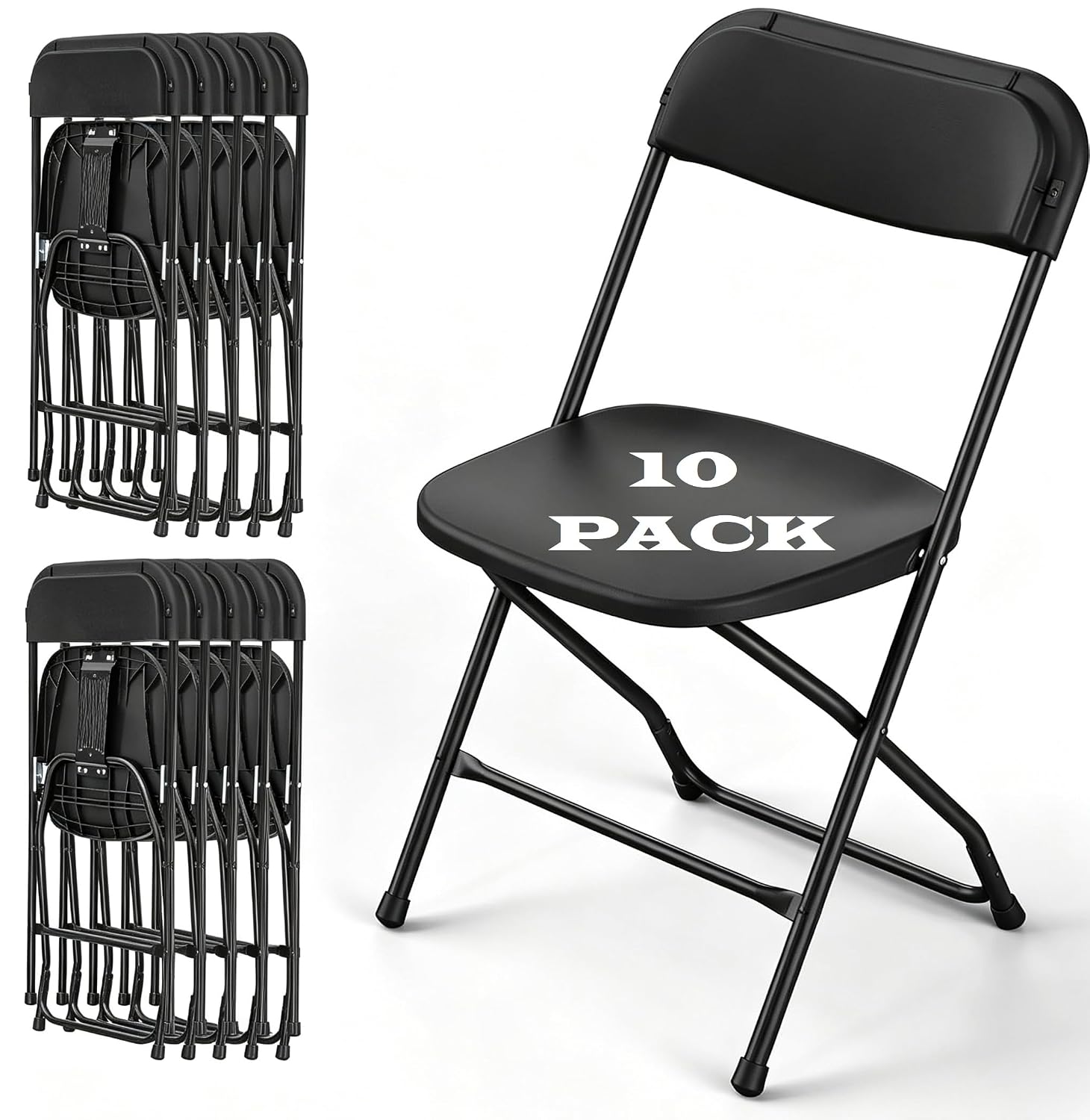 كرسي قابل للطي أسود بإطار معدن - مراجعة Outdoor Furniture Metal Chairs وسعره